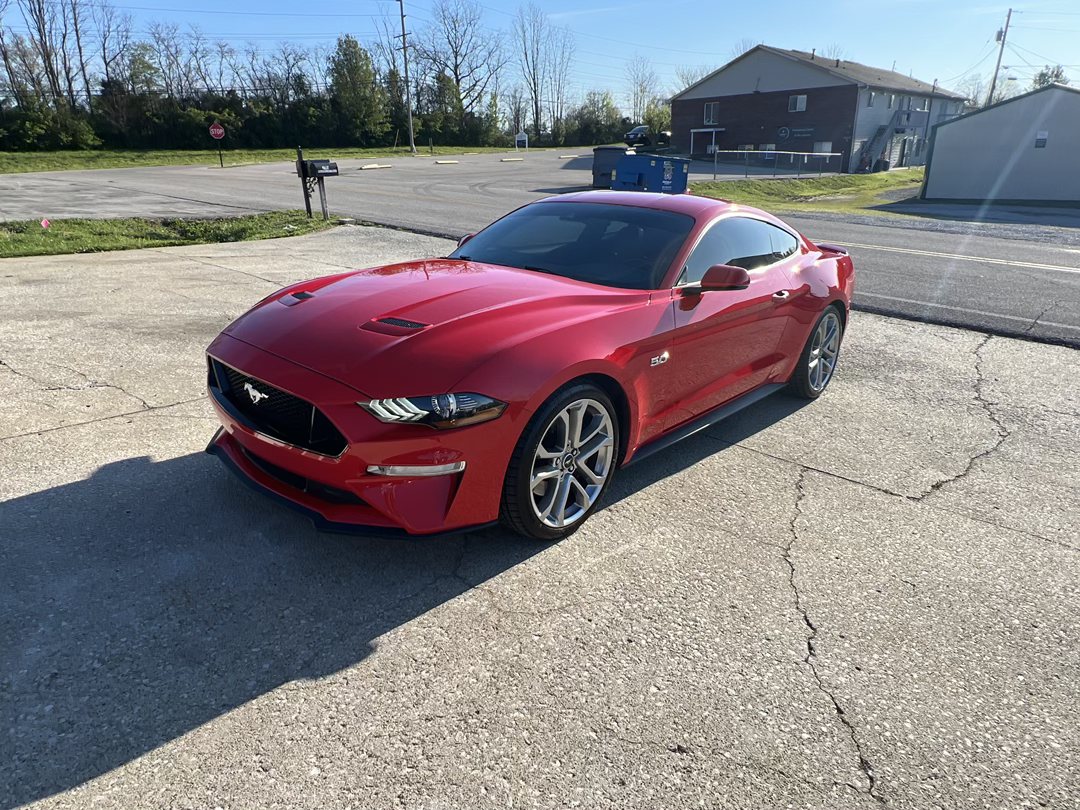 Red 2020 Ford Mustang GT Premium available to rent in Frankfort, Kentucky