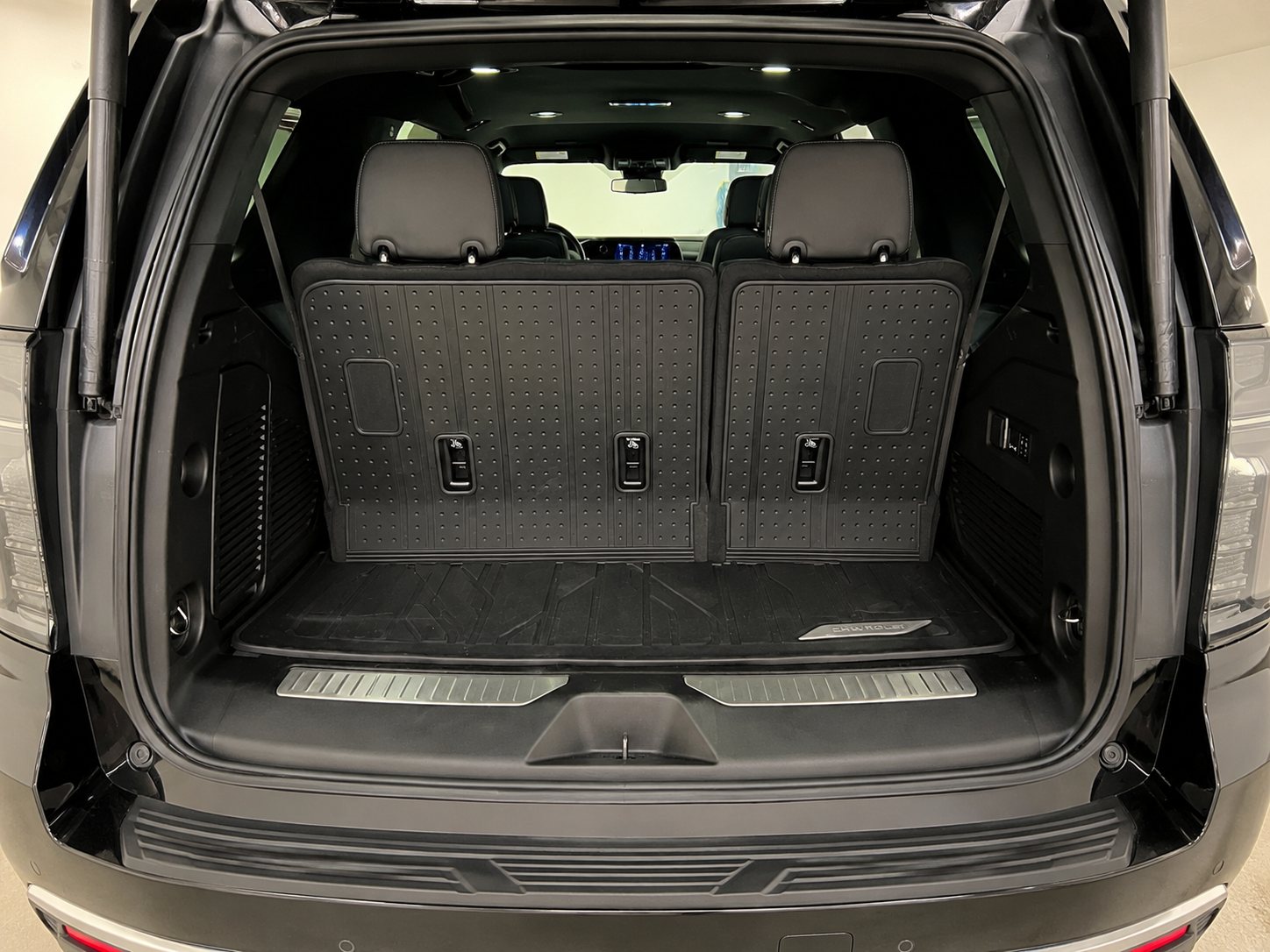 Cargo space behind the third row of the Chevrolet Tahoe